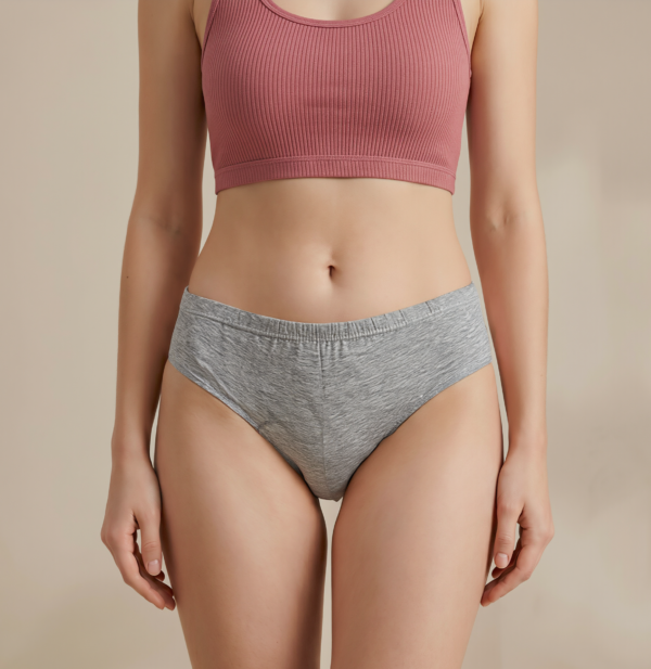 Women's Pure Cotton Soft Briefs Grey