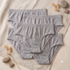 Women's Classic Grey Cotton Briefs – Comfortable Everyday Full-Coverage Panties