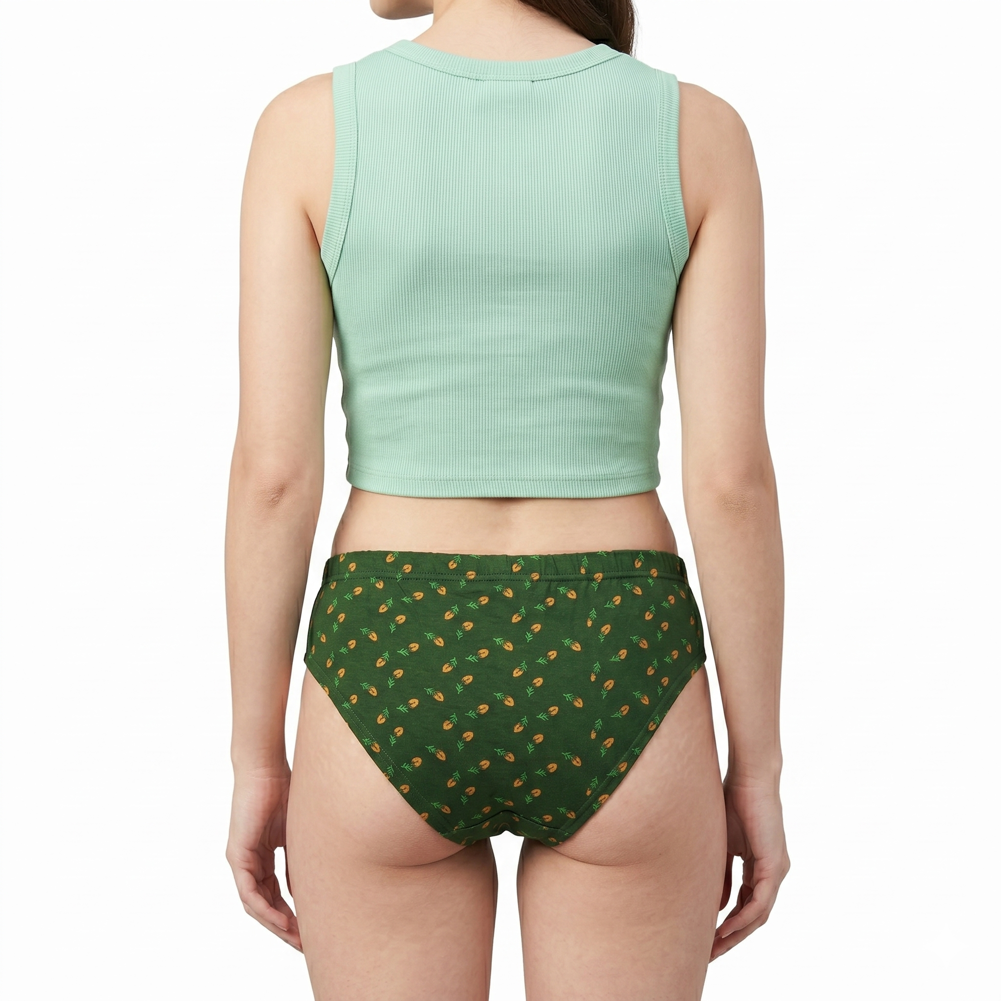 Women's Mid-Rise Cotton Hipster Panties (Set of 5) – Soft & Breathable Micro-Floral Printed Briefs - Image 4
