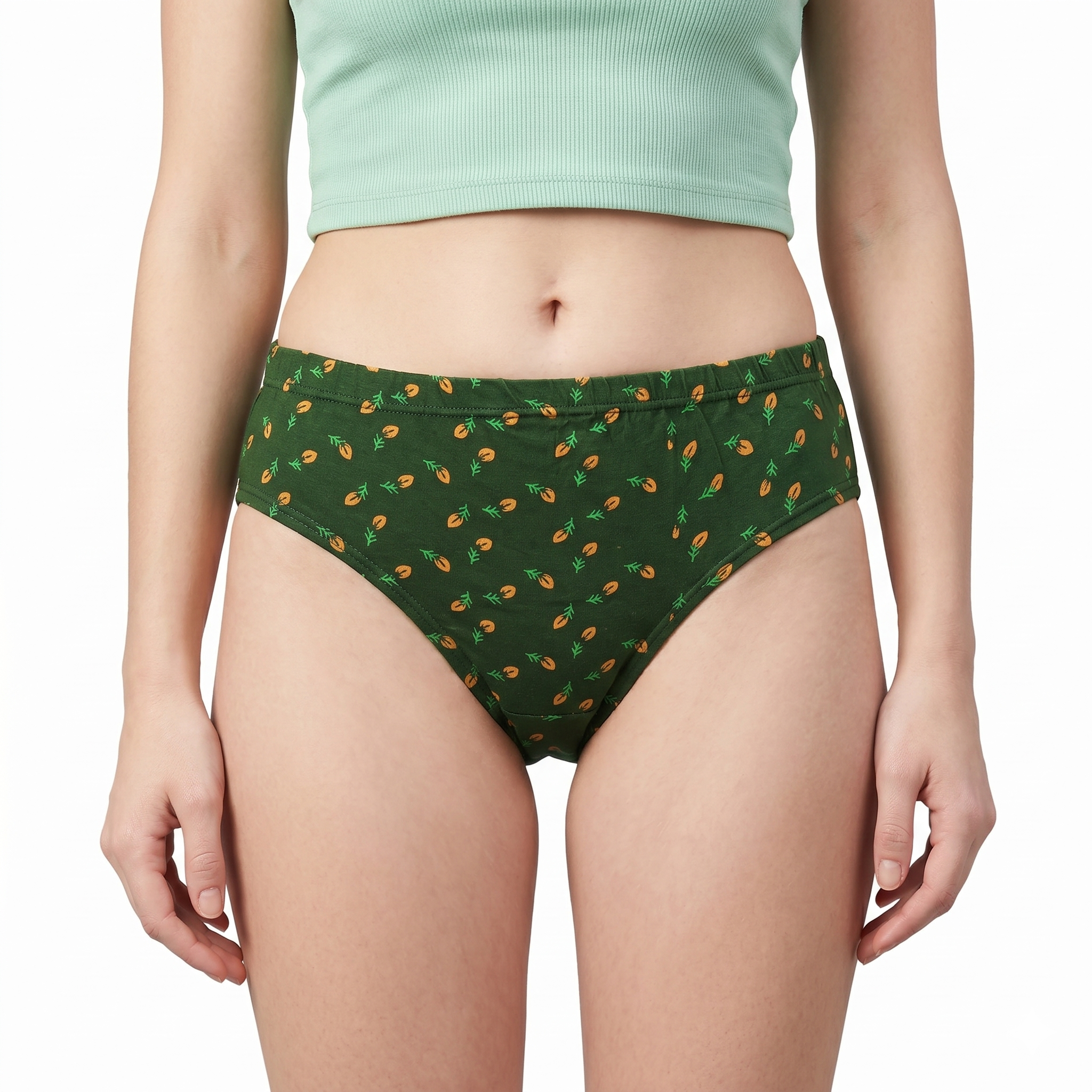 Women's Mid-Rise Cotton Hipster Panties (Set of 5) – Soft & Breathable Micro-Floral Printed Briefs - Image 2